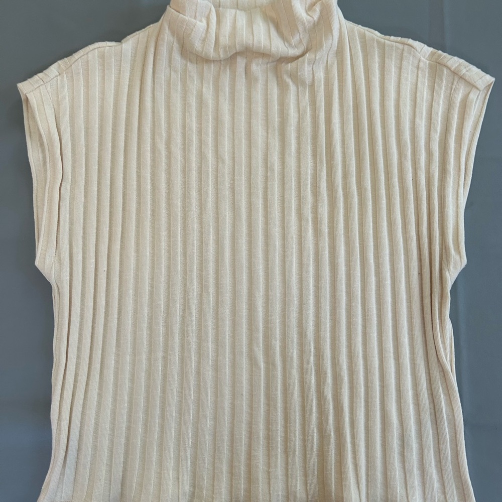 Michael Stars Cream Nara Mock Neck Top